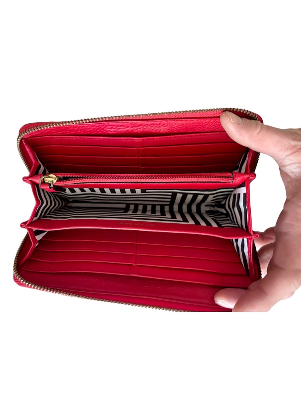 KATE SPADE SATURDAY Red Leather Wallet Vintage - Picture 6 of 7
